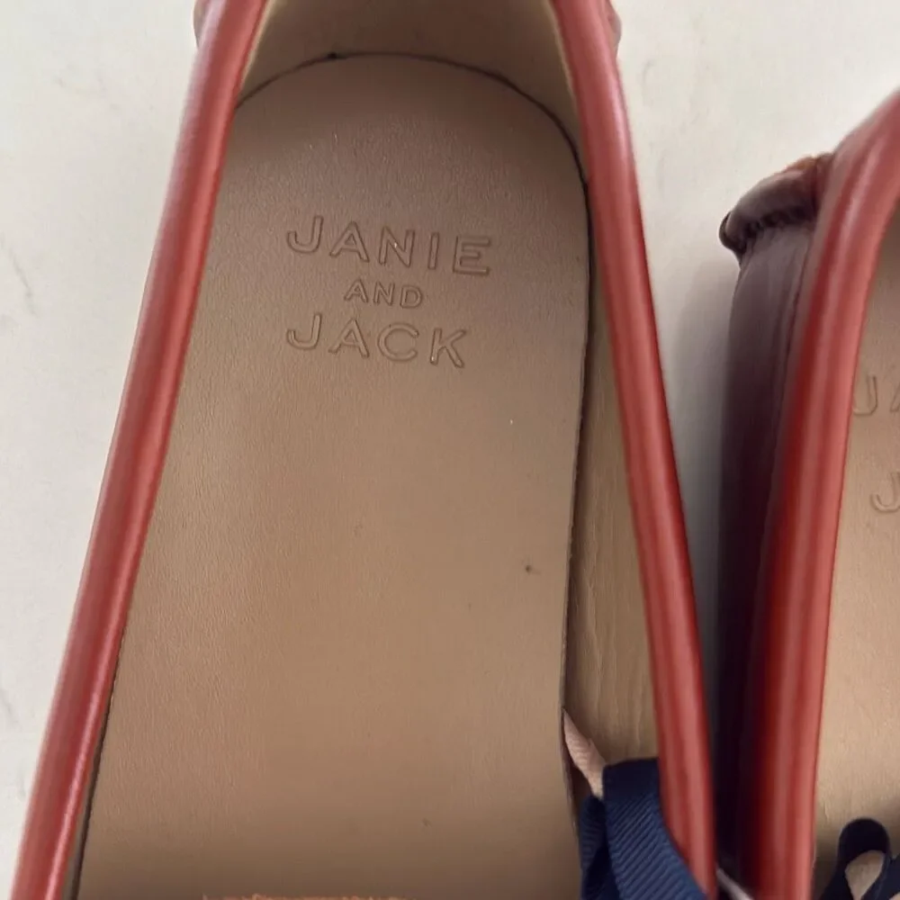 Janie and Jack Leather Driving Shoe in Brown Size 4K